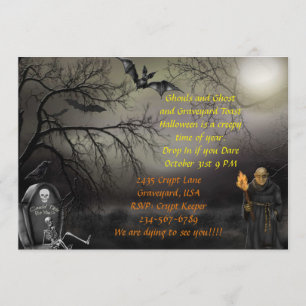 Invitation du parti Graveyard Zombie Halloween