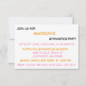 Invitation du parti Gymnastique (Dos)