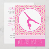 Invitation du parti gymnastique À damiers diamants (Devant / Derrière)