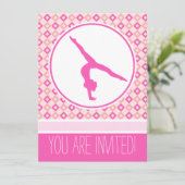 Invitation du parti gymnastique À damiers diamants (Debout devant)