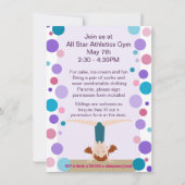 Invitation du parti Gymnastique Purple, Turquoise  (Dos)