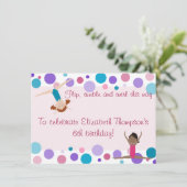 Invitation du parti Gymnastique Purple, Turquoise  (Debout devant)