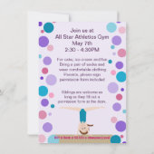 Invitation du parti Gymnastique Purple, Turquoise  (Dos)