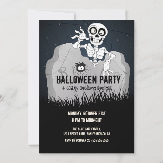 Invitation du parti Halloween (Devant)