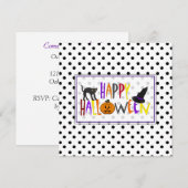 Invitation du parti Halloween (Devant / Derrière)