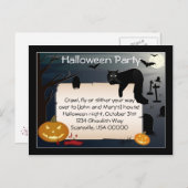 Invitation du parti Halloween (Devant / Derrière)