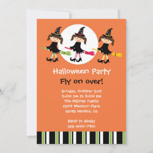 Invitation du parti Halloween