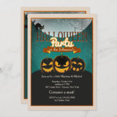 Invitation du parti Halloween (Devant / Derrière)
