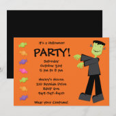 Invitation du parti Halloween (Devant / Derrière)