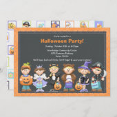 Invitation du parti Halloween (Devant / Derrière)