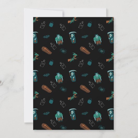 Invitation du parti Halloween (Dos)