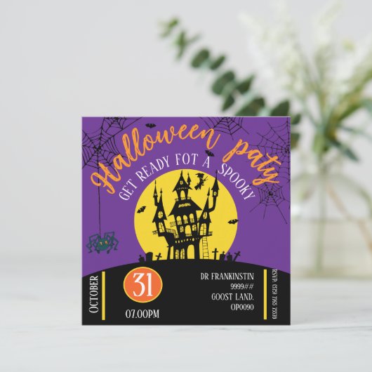 Invitation du parti Halloween (Debout devant)