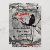 Invitation du parti Halloween (Devant / Derrière)