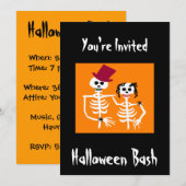 Invitation du parti Halloween (Devant / Derrière)
