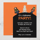 Invitation du parti Halloween (Devant / Derrière)
