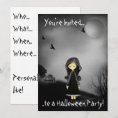 Invitation du parti Halloween (Devant / Derrière)