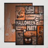 Invitation du parti Halloween (Devant / Derrière)