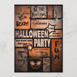 Invitation du parti Halloween
