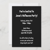 Invitation du parti Halloween (Dos)