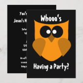Invitation du parti Halloween (Devant / Derrière)