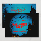 Invitation du parti Halloween (Devant / Derrière)