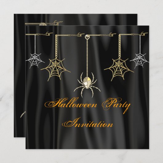 Invitation du parti Halloween (Devant / Derrière)
