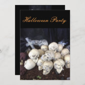 Invitation du parti Halloween (Devant / Derrière)