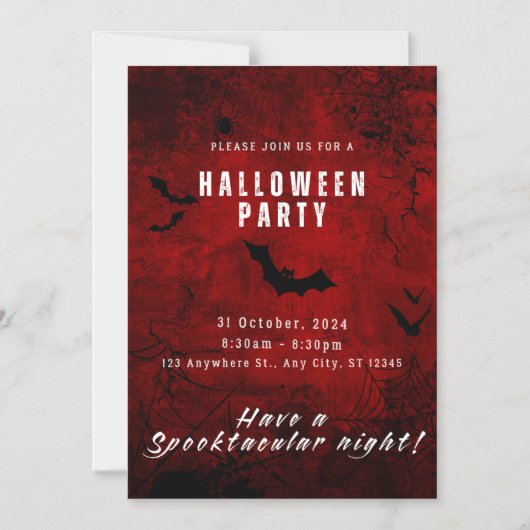 Invitation du parti Halloween (Recto)