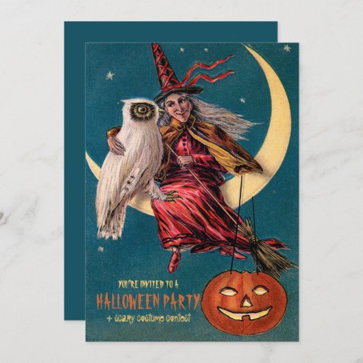 Invitation du parti Halloween (Devant / Derrière)