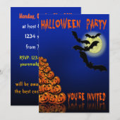Invitation du parti Halloween (Devant / Derrière)