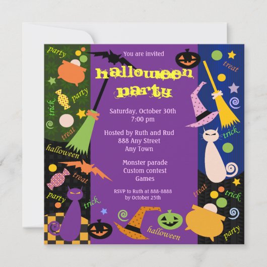Invitation du parti Halloween 0001 (Devant)