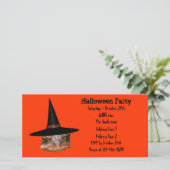 Invitation du parti Halloween à visage de crapaud  (Debout devant)