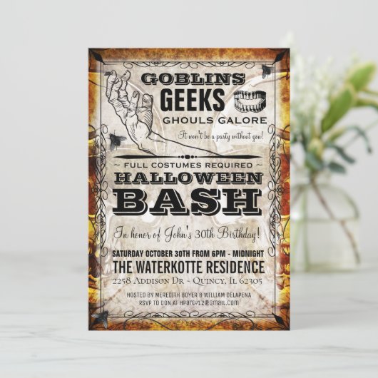 Invitation du parti Halloween Bash (Debout devant)