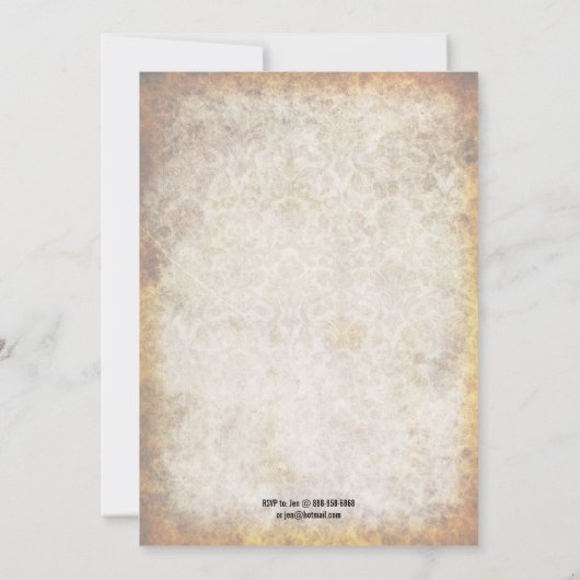 Invitation du parti Halloween Bash (Dos)