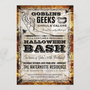 Invitation du parti Halloween Bash