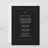 Invitation du parti Halloween Bash Ghoulish (Dos)