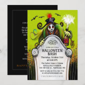 Invitation du parti Halloween Bash Ghoulish (Devant / Derrière)