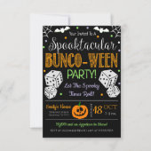Invitation du parti Halloween Bunco (Devant)