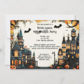 Invitation du parti HALLOWEEN en brique (Devant)