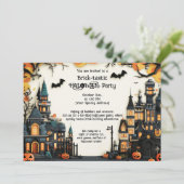 Invitation du parti HALLOWEEN en brique (Debout devant)