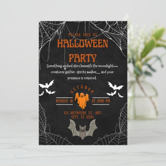 Invitation du parti Halloween Ghost (Debout devant)