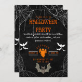 Invitation du parti Halloween Ghost (Devant / Derrière)