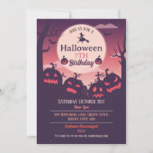 Invitation du parti Halloween Ghosts Citrouille Wi (Devant)