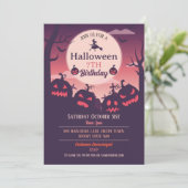 Invitation du parti Halloween Ghosts Citrouille Wi (Debout devant)