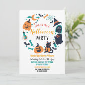 Invitation du parti Halloween Ghosts Citrouilles (Debout devant)