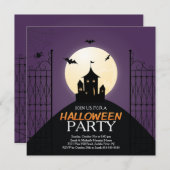 Invitation du parti Halloween House (Devant / Derrière)