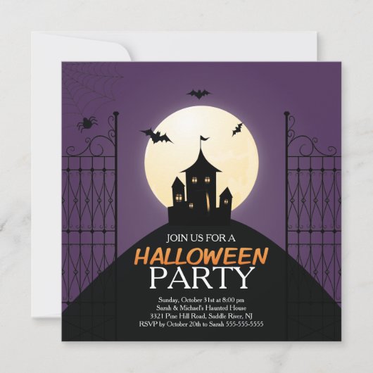 Invitation du parti Halloween House (Devant)