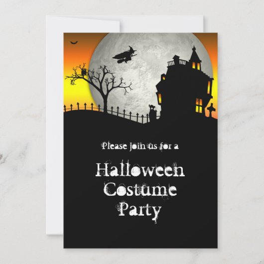 Invitation du parti Halloween House (Devant)