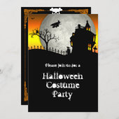 Invitation du parti Halloween House (Devant / Derrière)