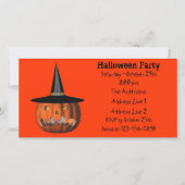 Invitation du parti Halloween Jack-o'-lantern effr (Devant)